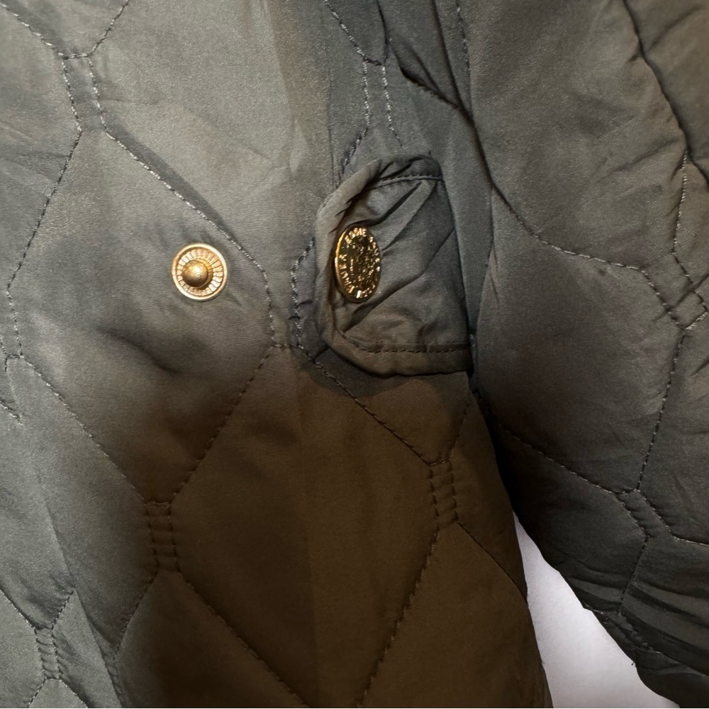 Eddie Bauer Quilted Jacket Women’s XXL Olive Green Lightweight Zip Coat - Picture 6 of 8